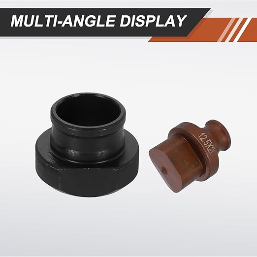 HARFINGTON Hydraulic Hole Punch Die 12.5x20mm Oval Hole 40Cr Steel Electric Punching Kit for MHP-20 JP-20 Electric Punching Machine, Burgundy & Black