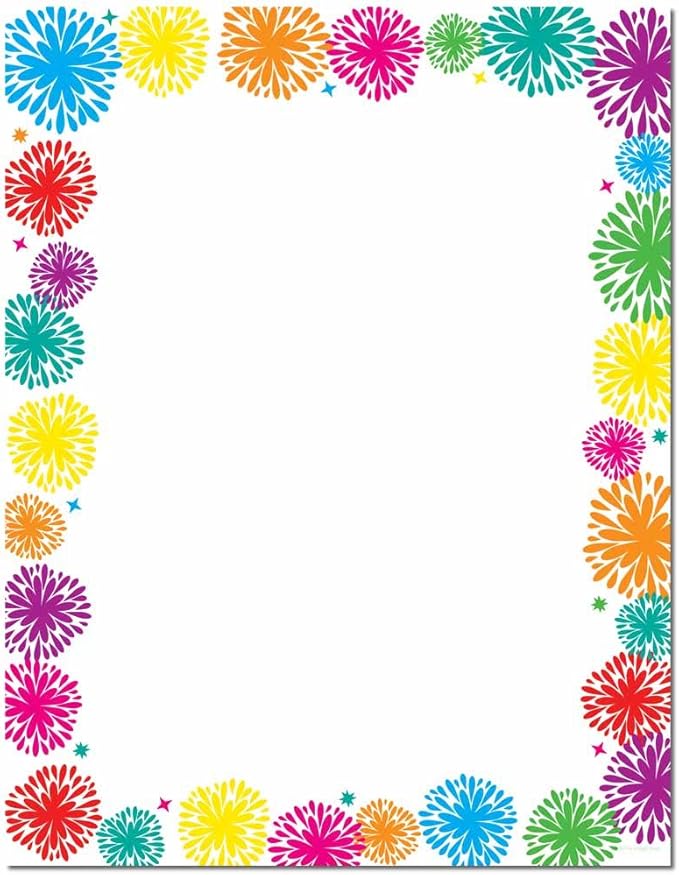 Fanciful Fireworks Letterhead Laser & Inkjet Printer Paper, 100 pack