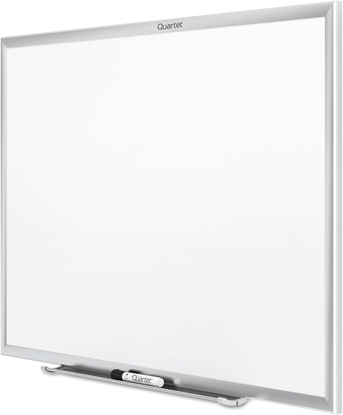 Quartet Whiteboard, Non-Magnetic Dry Erase White Board, 2' x 1.5', Total Erase, Silver Aluminum Frame (S531)