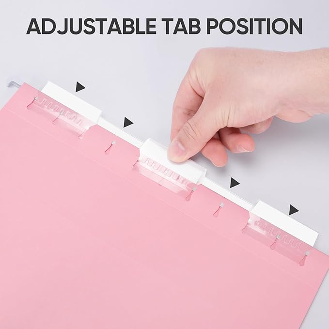 BALEINE 16PK Hanging File Folders, Letter Size Hanging Folders with 1/5-Cut Tabs for Filing Cabinets, File Boxes (16PK, Letter Size)