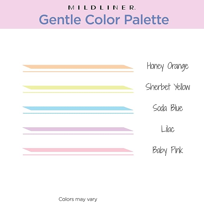 Zebra Pen Mildliner Dual-Tip Highlighter Set, Chisel and Bullet Tips, Ideal for Bible Highlighting, No Bleed, School Supplies and Teacher Supplies, Assorted Gentle Ink Colors, 5-Pack (78705)