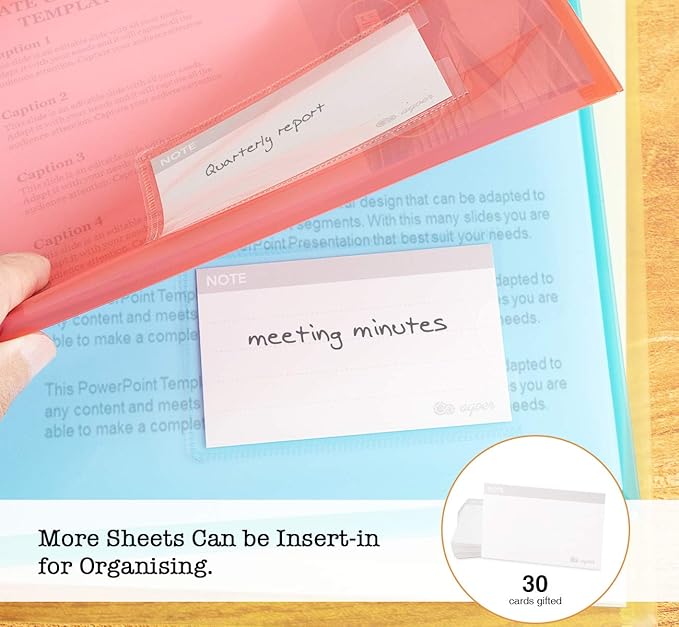 24 Pack Folders Plastic Envelopes, Colorful Plastic File Folders for Document, Letter A4 Size Poly File Envelopes with Label Pocket, Hook & Loop Closure for School Home Work Office Organizer, 6 Colors