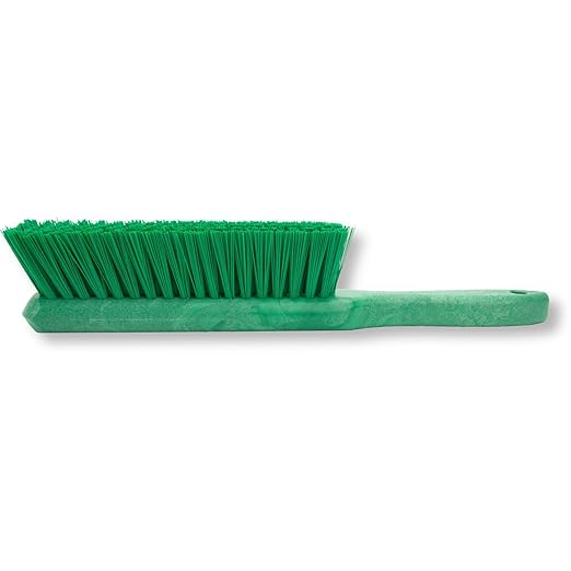 SPARTA Handheld Soft Counter Brush 8 Inch Bristle Span, Multi-Use Dust Brush with 5 Inch Handle for Tables, Countertops, and Delicate Surfaces, Polyester, Green, (Pack of 6)