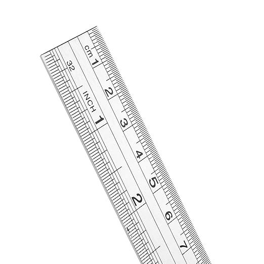 20 Pack 12 Inches Stainless Steel Ruler, Precision Metal Rulers, Straight Edge Ruler for School, Office, Woodworking, Engineering