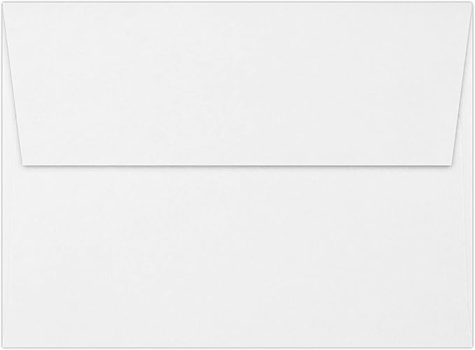 LUXPaper A7 Invitation Envelopes | Peel & Press | 5 1/4" x 7 1/4" | Bright White | 32lb. Paper Weight (80lb. Text) | 50 Qty