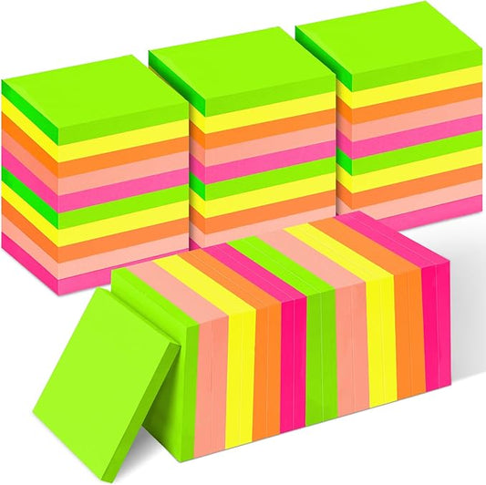 35 Pack Sticky Notes Bulk 3 x 3 In Self Stick Notes Pads Colorful Posted Note in 5 Bright Color Adhesive Paper Memo 75 Sheets/Pad Easy to Post note pad for Office Home School Notebook Wall Door Window