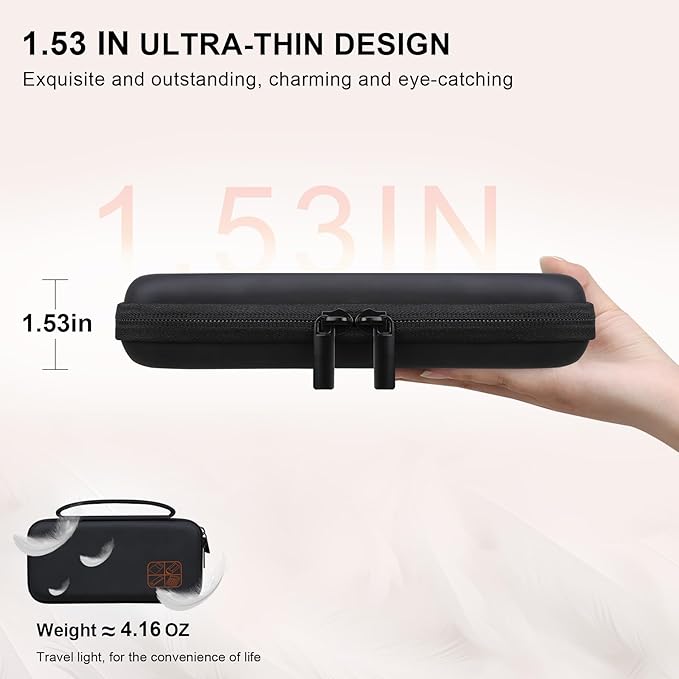 BOVKE Hard Travel Case for Texas Instruments TI-84 Plus CE/TI-84 Plus/TI-83 Plus CE/TI-83 Plus/Casio fx-9750GIII Graphing Calculator, Mesh Pocket for USB Cables, Manual, Pens, Accessories, Black