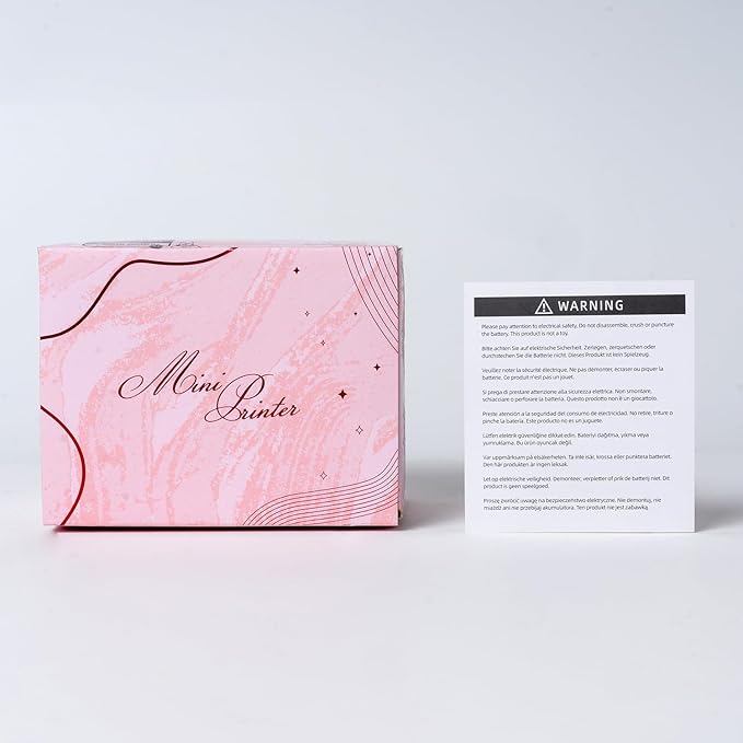 Memoking Sticker Printer - T02 Mini Printer Print Pods Portable Thermal Inkless Sticker Maker Machine Bluetooth Pocket Impresora Portátil Instant Print for Notes, Anatomical Diagrams, Journal,DIY,Gift