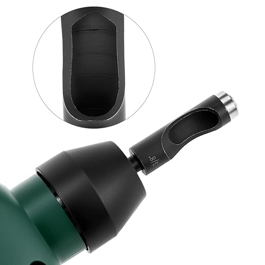 QWORK Leather Hole Punch Tool Set – 6-Piece Carbon Steel Punch Kit with Drill Bits (3/16" to 1/2") for Crafting, Belts, and Grommets, High-Precision Leather Punch Tool