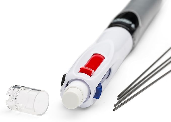 BIC 4-Color 3+1 Retractable Ballpoint Pen with Red, Blue, Black Ink and 0.7 mm Mechanical Pencil, 1-Count in Assorted Ink