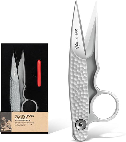 Premium Fabric Scissors for Cutting Clothes, Small Multi-Purpose Stainless Sewing Leather Dressmaking, Professional Crafting Shears Microcrystalline Steel Shears Office Cutting Tools (Silver)