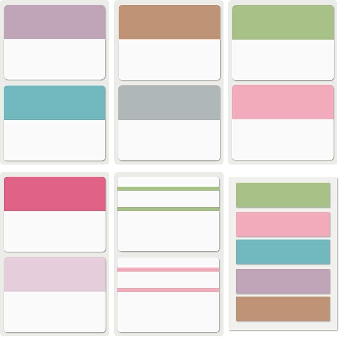 ELII 300 PCS Tabs 2 Inch Sticky Index Tabs,Writable and Repositionable Page Markers File Tabs Self Adhesive, Tape Flags for Pages Notebooks