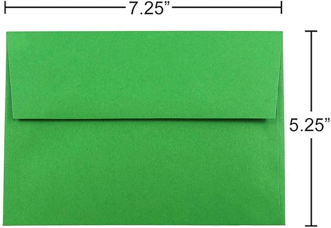JAM PAPER A7 Colored Invitation Envelopes - 5 1/4 x 7 1/4 - Green Recycled - Bulk 1000/Carton