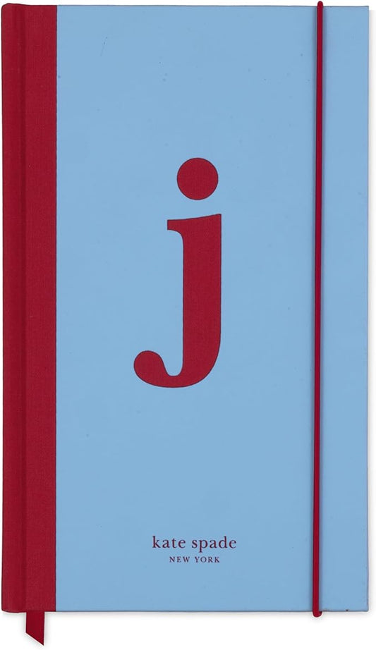 kate spade new york Just Mine Notebook Journal, Monogram Cloth Hardcover Journal, 8.25" x 5.25", Diary Includes 168 Lined Pages, (J)