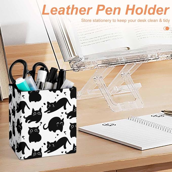Custom Pen Holder for Desk Add Your Picture Logo Text Personalized Desk Pen Holder Office Pen Organizer Control Storage Box Desk Organizer Makeup Brush Holder for Home (Square pen holder)