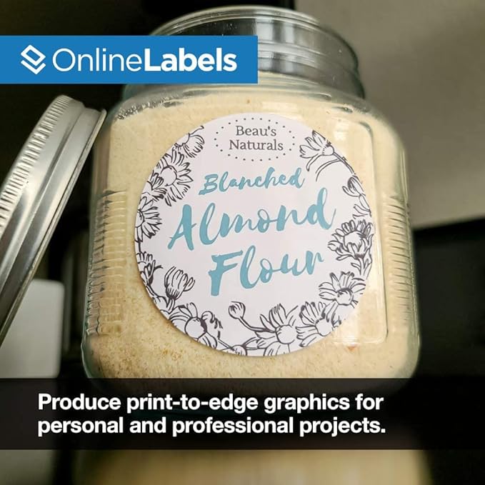 OnlineLabels 3" Round Labels – Permanent Adhesive, White Matte – for Product Packaging, Bottles, & Custom Stickers – for Inkjet & Laser Printers – Pack of 6,000 Labels, 1,000 Sheets OL2279WX