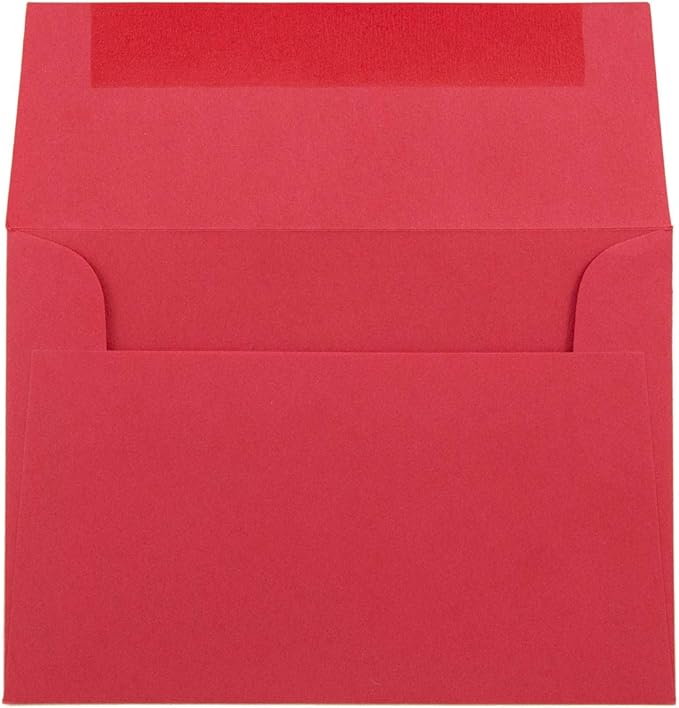 JAM PAPER 4Bar A1 Colored Invitation Envelopes - 3 5/8 x 5 1/8 - Red Recycled - 100/Pack