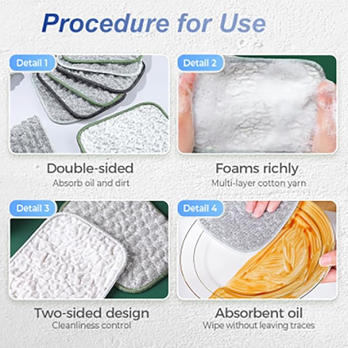 Double-Side Scratch-Free Wire Dishcloth, Multipurpose Wire Dishwashing Rags for Wet and Dry Non Scratch Dishcloth Rag, Reusable Metal Scrubbing Pads Sponge Cloths for Kitchen Cleaning (20pcs)