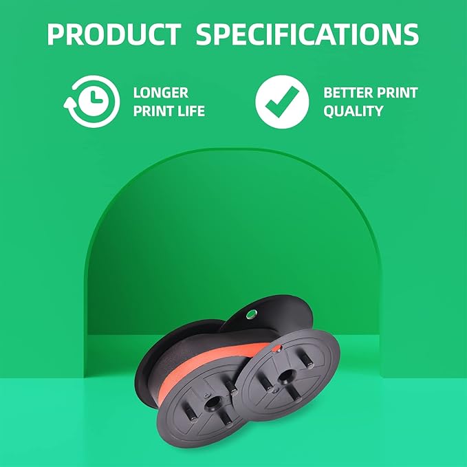 GR24 Calculator Ribbon 3-Pack with Enhanced Print Brightness - Compatible with Canon MP11DX,Sharp EL-1197PIII,EL-2196BL & Porelon 11216 - Universal Easy Setup Replacement