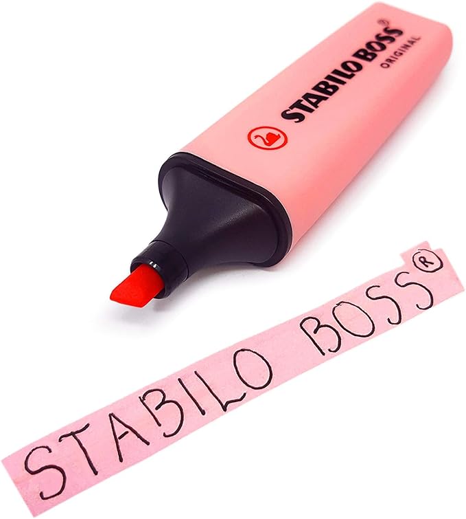 STABILO BOSS Original Pastel Highlighter Marker Pens – Full Set of 6 + Lilac Haze