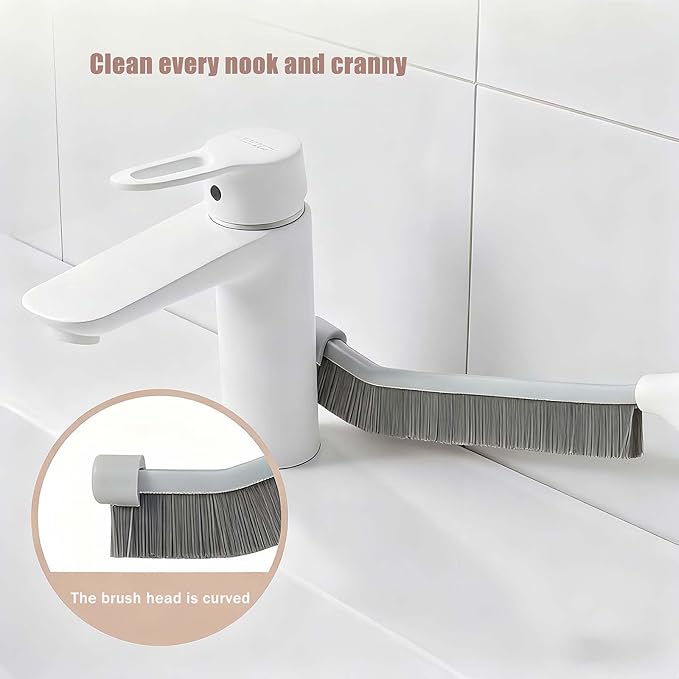 9Pcs Crevice Cleaning Brush Set, Hard Bristle Cleaning Supplies for Kitchen, Bathroom, Corner, Grout, Sink, Cup, Teapot, Bottle, Blender