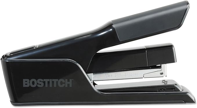 Bostitch Office EZ Squeeze 40 Sheet Flat Clinch Desktop Stapler, Reduced Effort, Black (B9040)