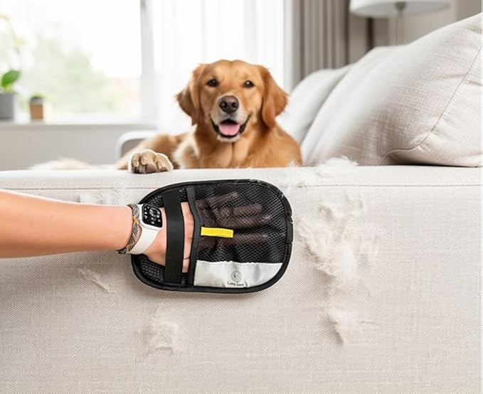 Lazy Lola Electrostatic Fur Removal Glove – Instant Pet Hair Remover for Dogs & Cats, Lint & Fur Pickup for Home, Furniture, Cars, & Clothing (2)