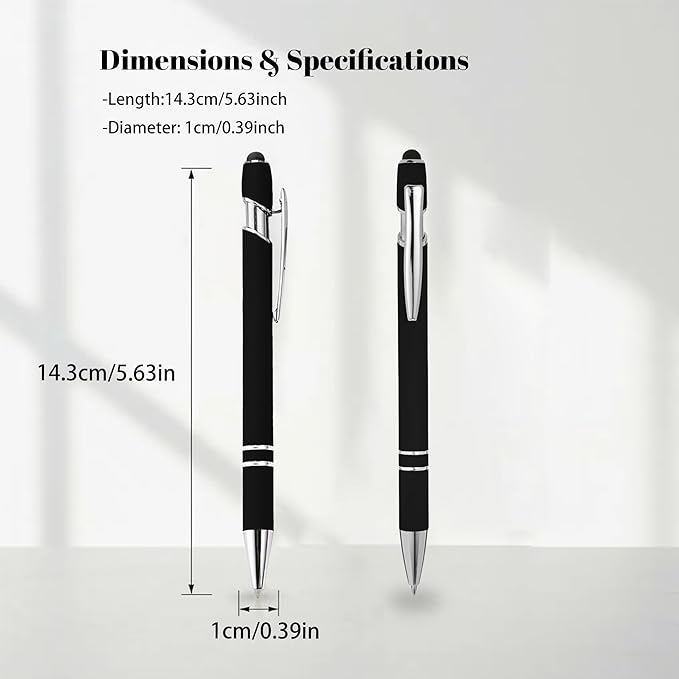 CRME Custom Pens Personalized Pen with Name Logo Engraved Metallic Customized Pen Wine Red Barrel Black Ink Click Pens Stylus Pens for Touch Screens Ideal for School Journaling Office Writing