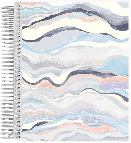 Erin Condren 7" X 9" Spiral Bound Dot Grid Journal Notebook - Layers Neutral, 5Mm Dot Grid, 160 Page Writing, Drawing & Art Notebook, 80Lb Thick Paper, Stickers Included
