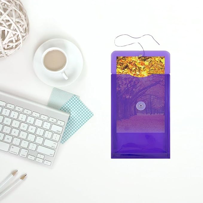 JAM PAPER Plastic Envelopes with Button & String Tie Closure - 6 1/4 x 9 1/4 - Purple - 3/Pack