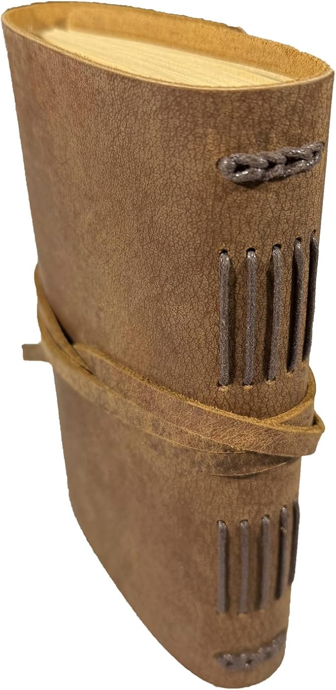 Brown Notebook Journal - Best Genuine Cool Leather Journals for writers Small Size Diary 5.5x7.5 Inch, Notepad For Man and Women, Gifts,Work,Traveler,Personal