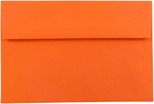JAM PAPER A7 Colored Invitation Envelopes - 5 1/4 x 7 1/4 - Orange Recycled - Bulk 1000/Carton