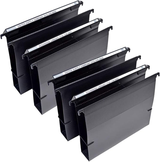 Ultimate Office MagniFile Extra-Capacity Hanging File Folders, 2" Box-Bottom, Letter Size, Feature Wrap-Around Bungee Security Cord (Set of 4)