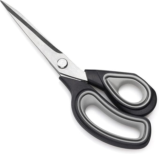 Premium Tailor Scissors Heavy Duty Multi-Purpose Titanium Scissors Professional for Leather Cutting Industrial Sharp Sewing Shears, Gray