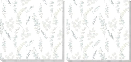 2 Pack Sticky Notes 3x3 Inches, Bright Cute Strong Sticking Power, Easy to Post for Home, Office, 80sheets/Pads, Green Leaf Watercolor