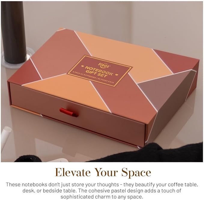 Notebook Journal (8 Pack), A5, 5.5 x 8 in, Cute Soft Paper Cover Notebook Set, Thin Writing Journal for Travel, Meditation, Wedding and Dream Journals, Lightweight Lined Paper Diary, 60