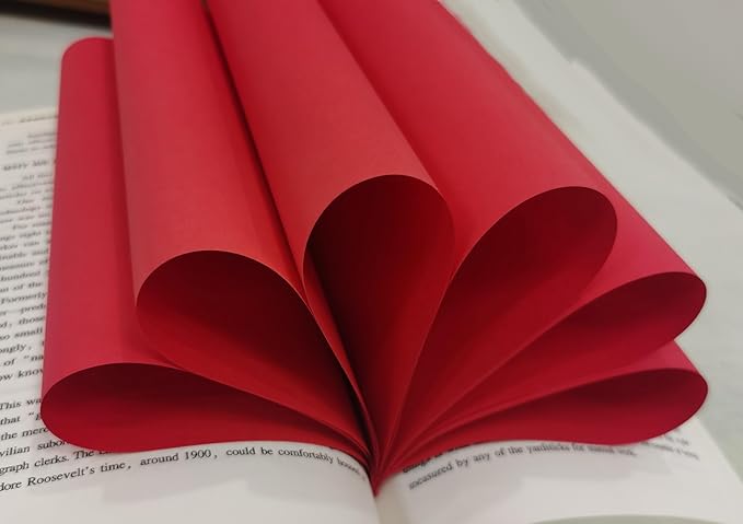 Red Copy Print Paper 8.5X11 Inches,100 Sheets Rainbow A4 Printer Paper 70GSM Colored Origami Paper for Cutting DIY Kids Art Craft