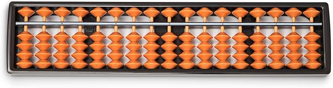 Digital Standard Abacus-25.4 cm-Professional 17-Column Soroban Calculator (Functional and Educational Tool)