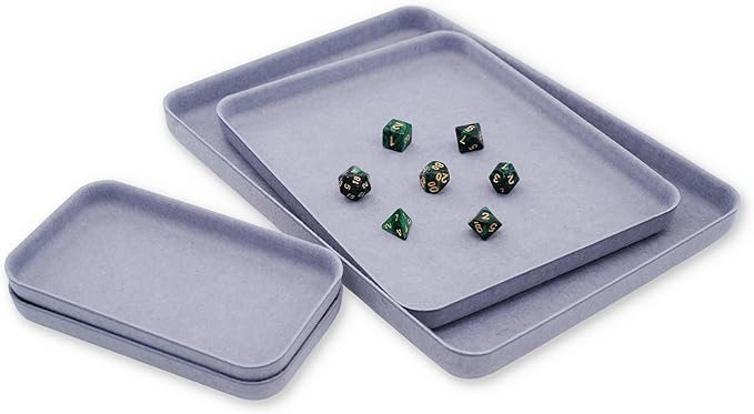 Welaxy EDC Catchall Desk Organizer felt tray stylish nightstand multi tray Entryway Bedside Caddy for Keys Phone Wallet Watch Glasses Pens Office Accessory minimalist living 4-piece (Glacier Gray)