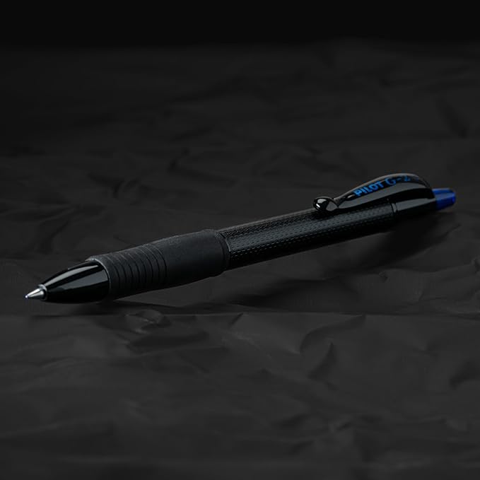 PILOT G2 Edge Blue Premium Gel Roller Pens, 0.7 mm Fine Point Pens, Sensory Writing Experience, 12ct Box - Ideal for School, Journaling & Office Writing