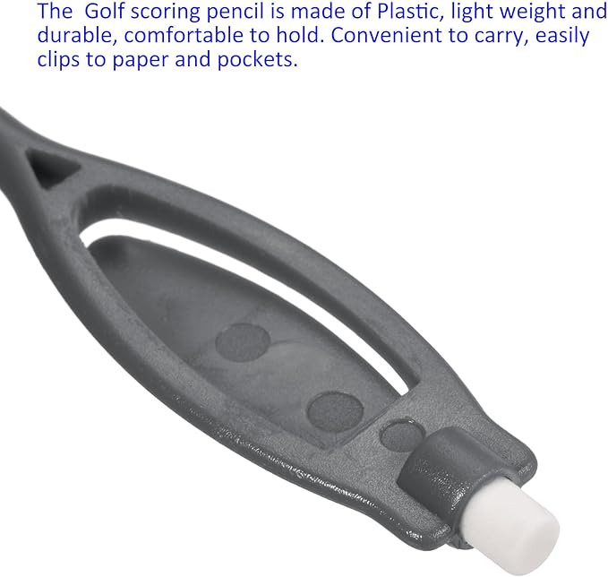 Golf Scoring Pencils with Eraser - Golf Marker Pens, Oval Handle with Clip, Apply to Golf Events