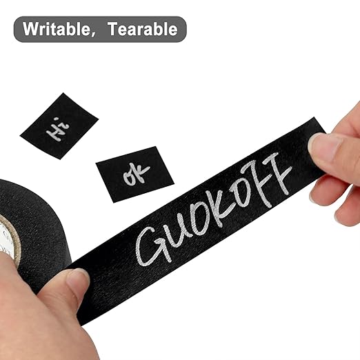 Black Masking Tape, 1 Inch x 55 Yards x 3 Rolls, Black Painters Tape, General Purpose Painting Adhesive Tape for Arts DIY Crafts Labeling