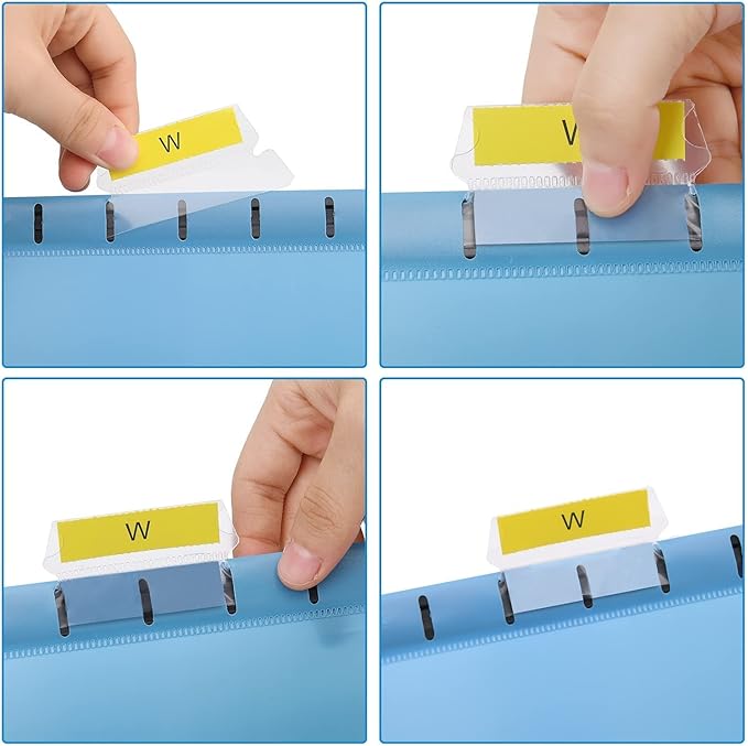 Merrynine Hanging File Folders Letter Size 24pcs, Polypropylene Filing Cabinet Folders Organizer with 1/5-Cut Tabs and Inserts, File Organizers for Office School Home Hospital, Assorted Colors