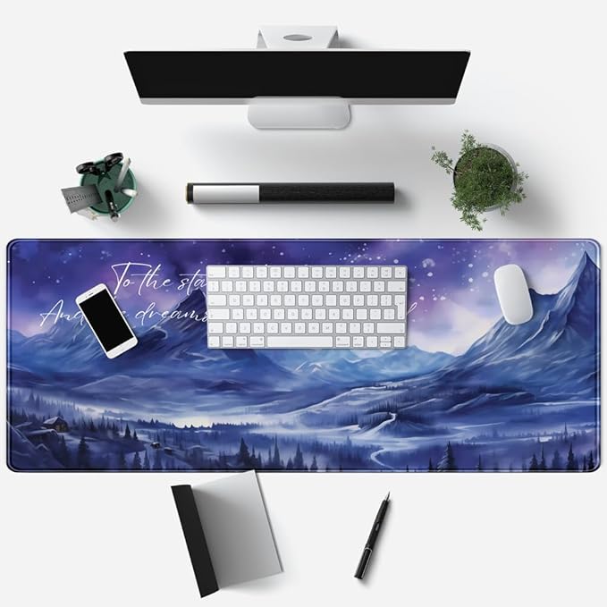 Acotar Desk Mat Sara J Maas Fantasy Mouse Pad Large for Desk Computer Pc Laptop Aesthetic Desk pad Night Court City of Starlight Laptop Mouse and Keyboard pad 31.5 x 11.8in for Office Desk Decor