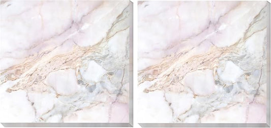 2 Pack Sticky Notes 3x3 Inches, Bright Cute Strong Sticking Power, Easy to Post for Home, Office, 80sheets/Pads, White Marble