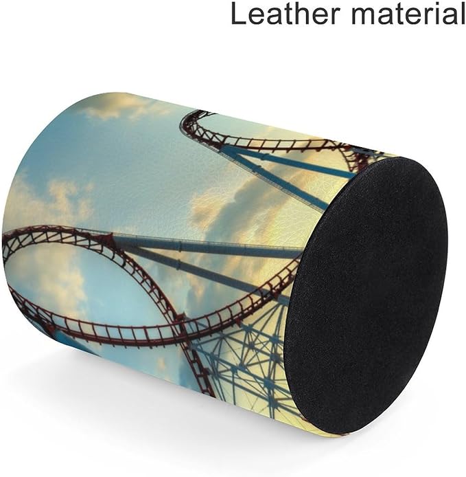 Roller Coaster Pen Holder Pencil Organizer Cute Pencil Cup Desk Decor Makeup Brush Holder PU Multifunctional Office Suppliesfor Home Classroom School