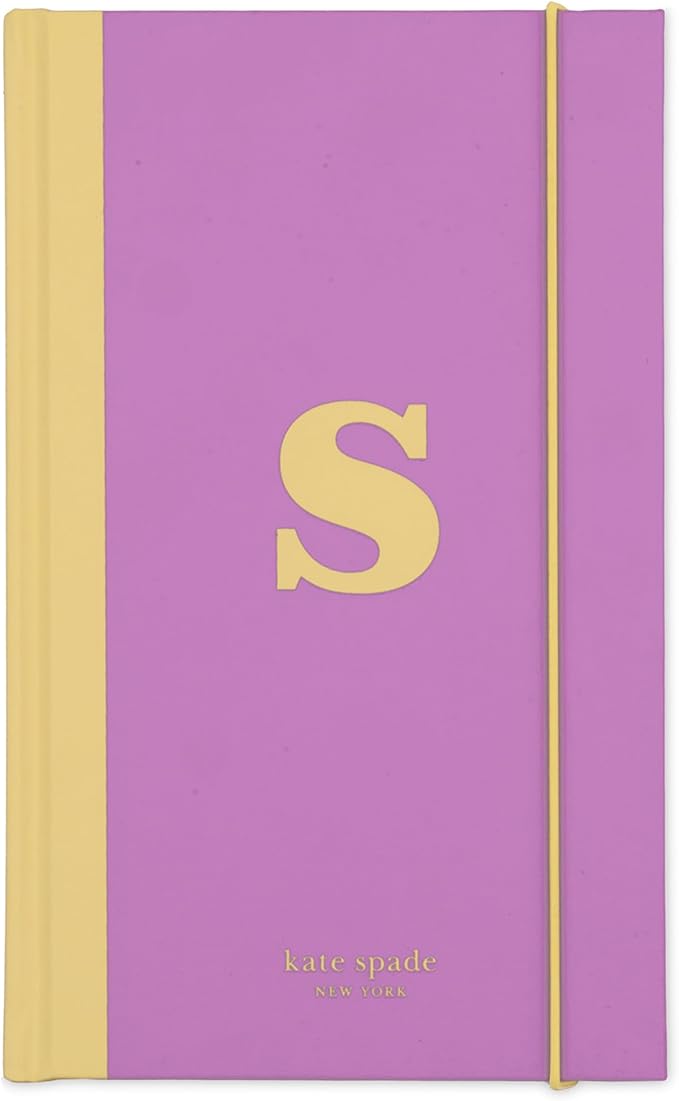 kate spade new york Just Mine Notebook Journal, Monogram Cloth Hardcover Journal, 8.25" x 5.25", Diary Includes 168 Lined Pages, (S)