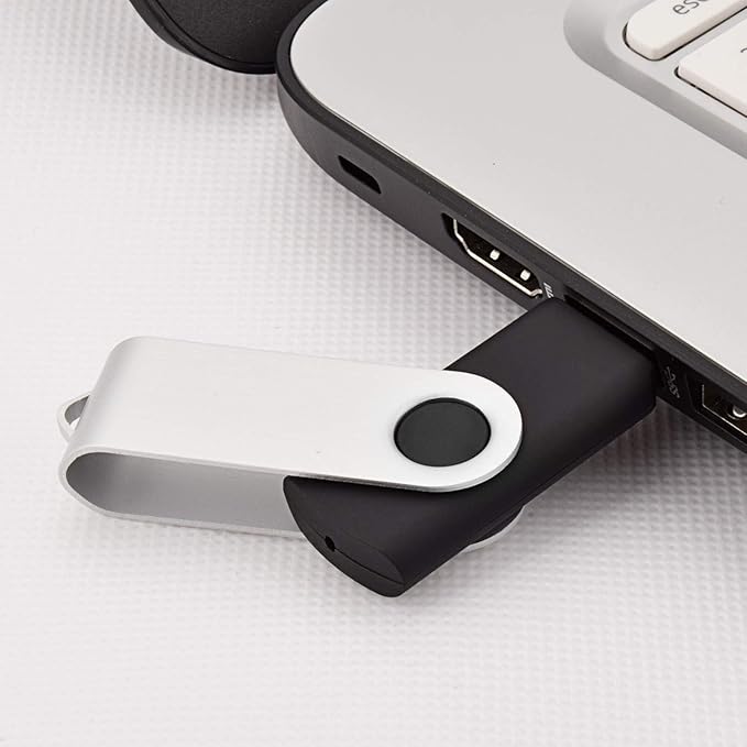 KEXIN 100 Pack 1GB USB Flash Drive Bulk Pack Thumb Drive Bundle USB Drives Jump Drive USB Stick 1 GB Swivel Design Memory Stick Black