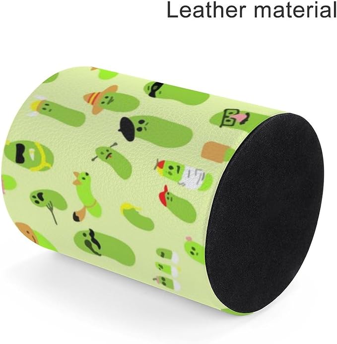 Cute Pickles Pen Holder Pencil Organizer Cute Pencil Cup Desk Decor Makeup Brush Holder PU Multifunctional Office Suppliesfor Home Classroom School