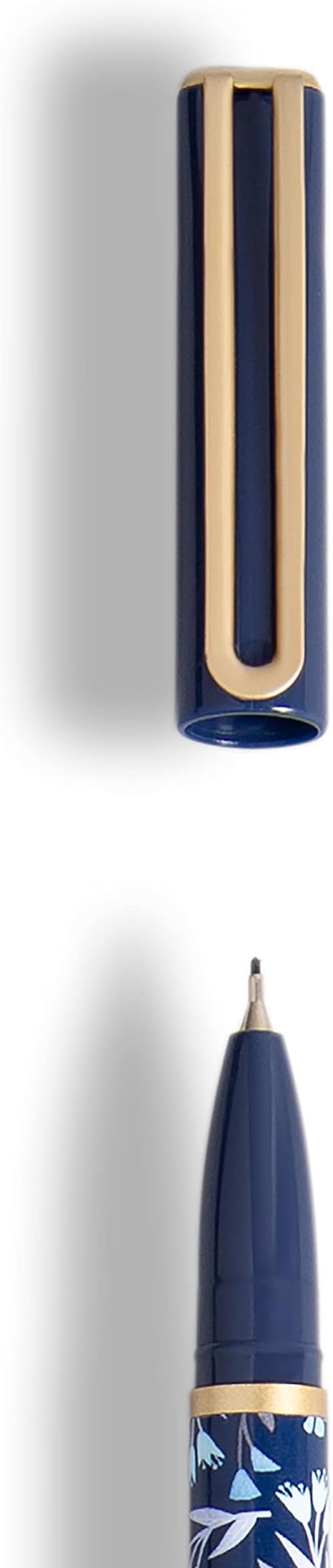 U Brands Navy Floral Spiral Bound Journal and Pen Set, Gold-Tone Hardware, 2 Pieces